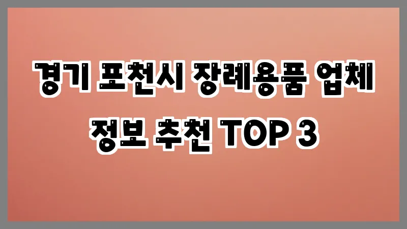 경기 포천시 장례용품