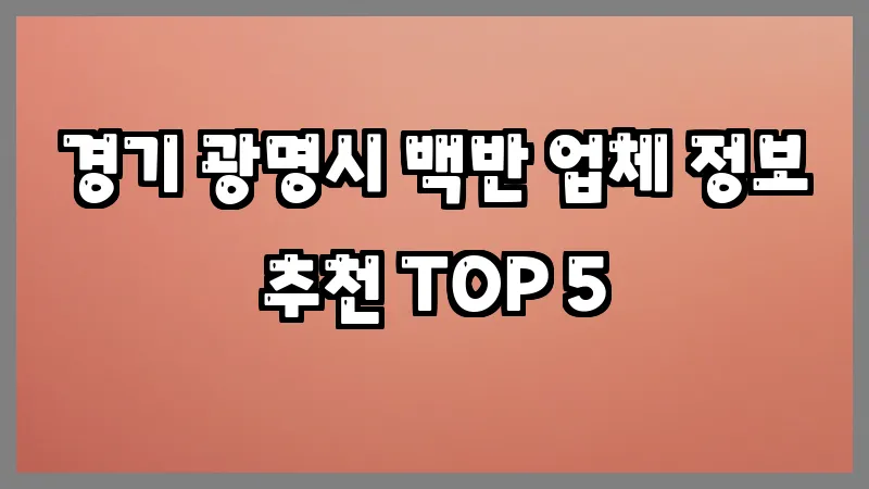 경기 광명시 백반