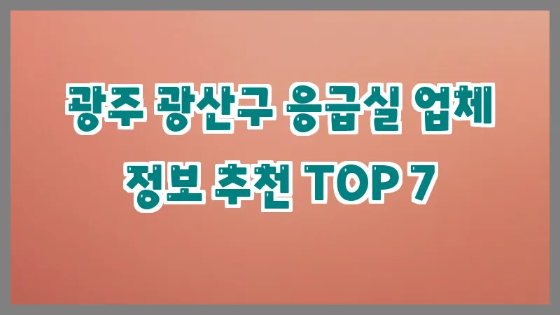광주 광산구 응급실
