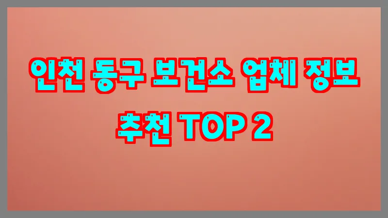 인천 동구 보건소