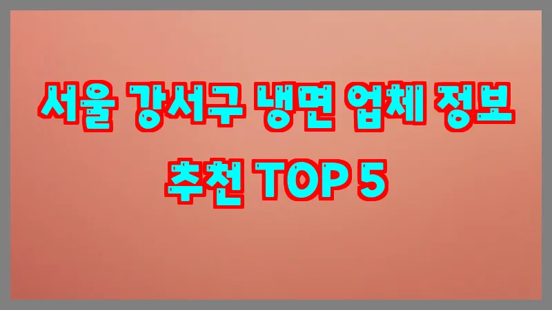 서울 강서구 냉면