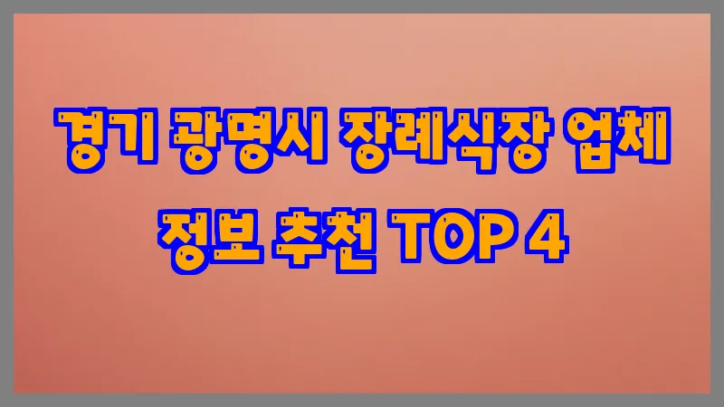 경기 광명시 장례식장