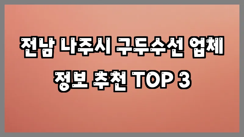 전남 나주시 구두수선