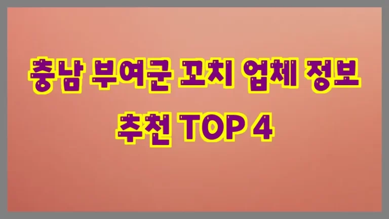 충남 부여군 꼬치 업체 정보 추천 TOP 4