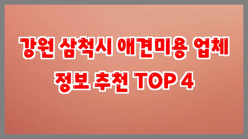 강원 삼척시 애견미용