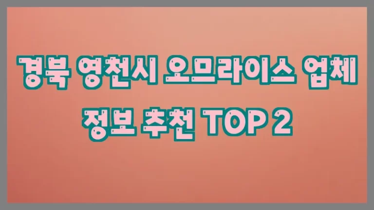 경북 영천시 오므라이스 업체 정보 추천 TOP 2