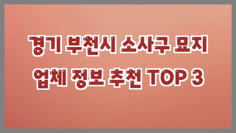 경기 부천시 소사구 묘지
