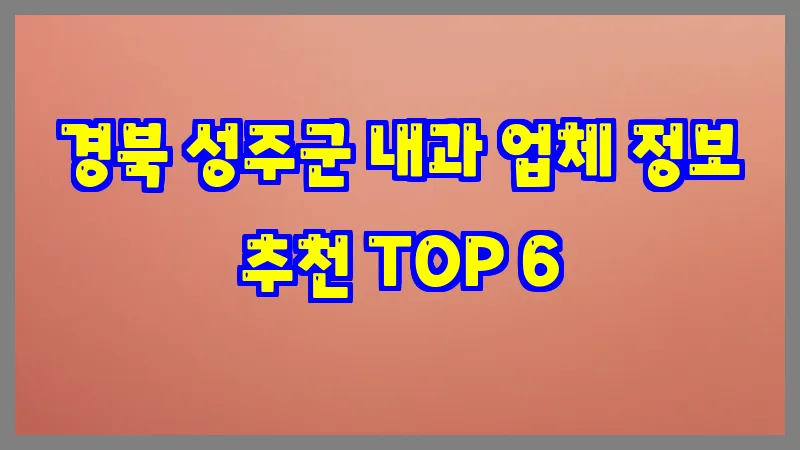 경북 성주군 내과