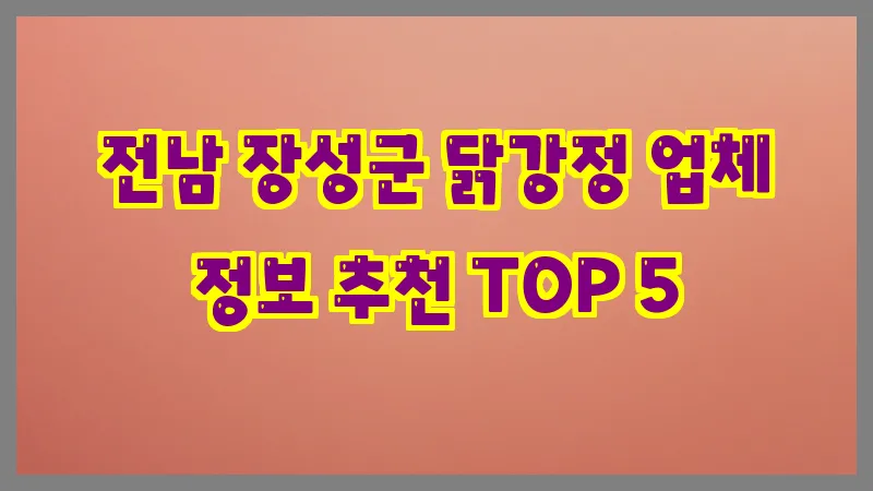 전남 장성군 닭강정