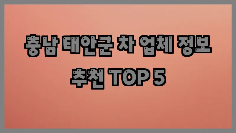 충남 태안군 차