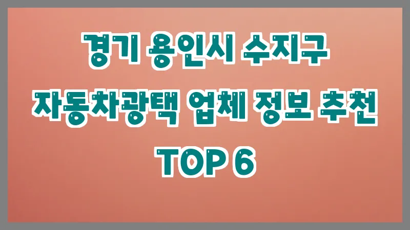 경기 용인시 수지구 자동차광택