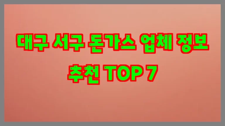 대구 서구 돈가스 업체 정보 추천 TOP 7