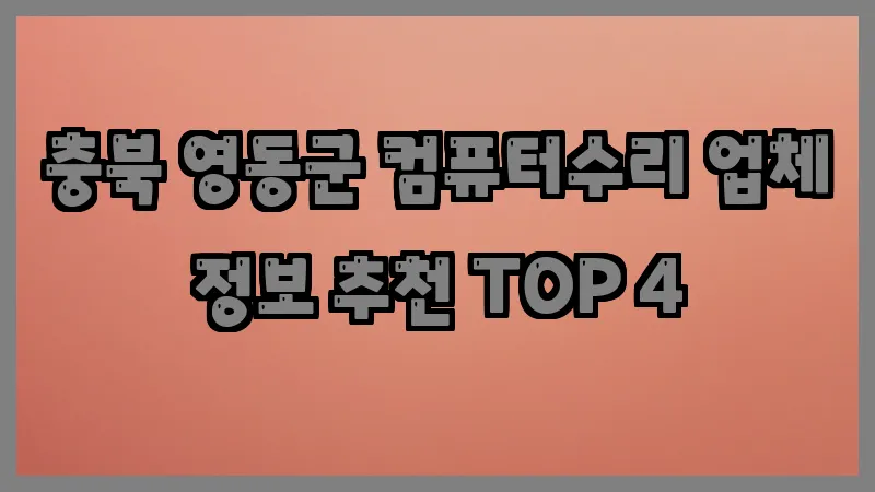 충북 영동군 컴퓨터수리