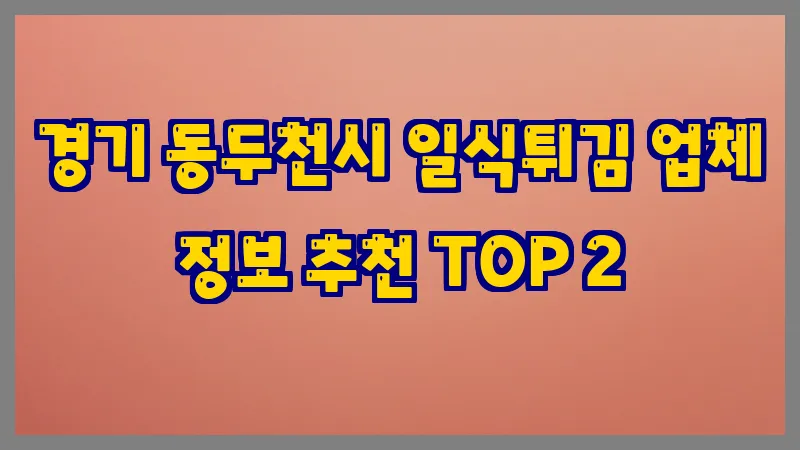 경기 동두천시 일식튀김