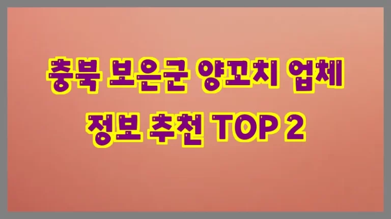 충북 보은군 양꼬치 업체 정보 추천 TOP 2