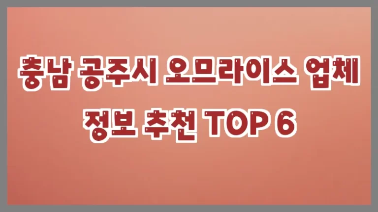 충남 공주시 오므라이스 업체 정보 추천 TOP 6