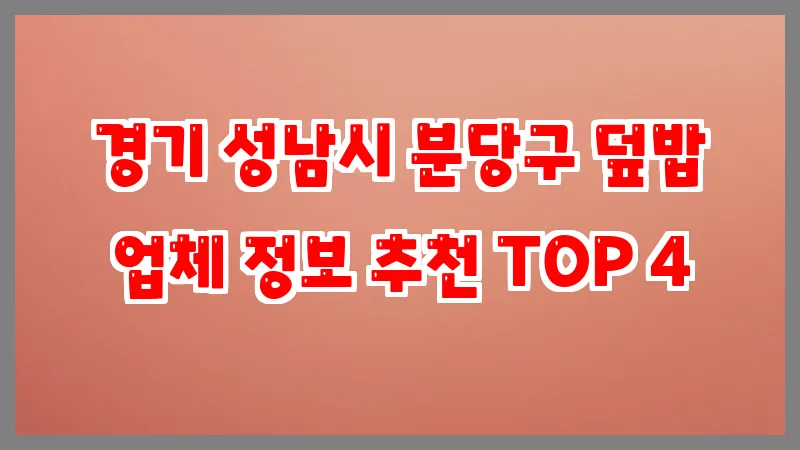 경기 성남시 분당구 덮밥