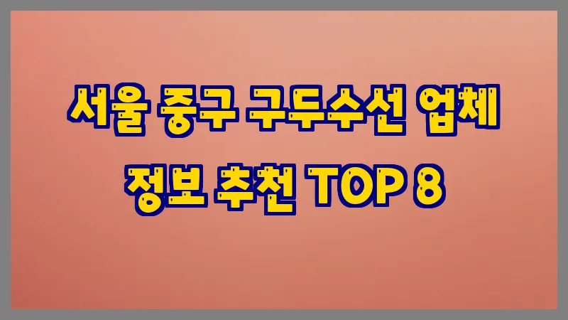 서울 중구 구두수선