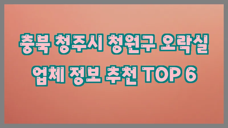충북 청주시 청원구 오락실