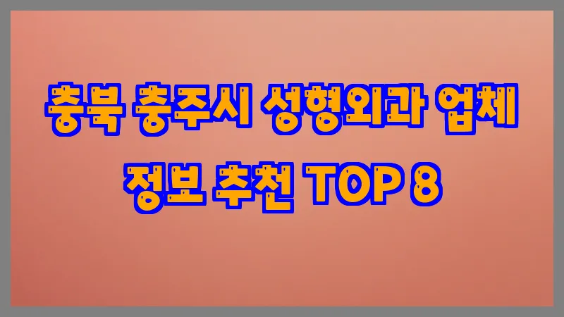 충북 충주시 성형외과