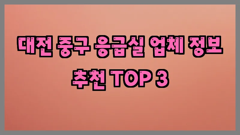 대전 중구 응급실