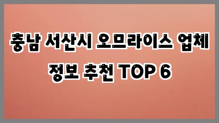 충남 서산시 오므라이스 업체 정보 추천 TOP 6