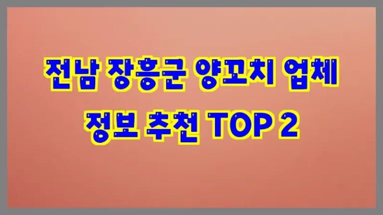 전남 장흥군 양꼬치 업체 정보 추천 TOP 2