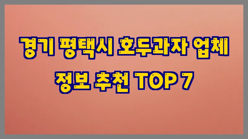 경기 평택시 호두과자