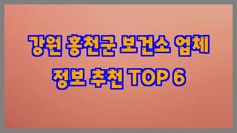강원 홍천군 보건소