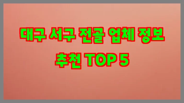 대구 서구 전골 업체 정보 추천 TOP 5