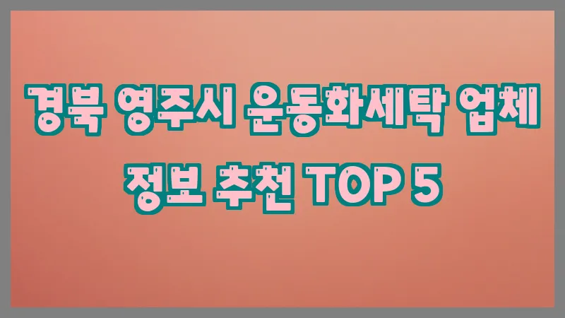 경북 영주시 운동화세탁