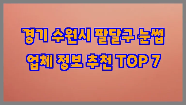 경기 수원시 팔달구 눈썹 업체 정보 추천 TOP 7