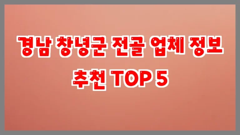 경남 창녕군 전골 업체 정보 추천 TOP 5