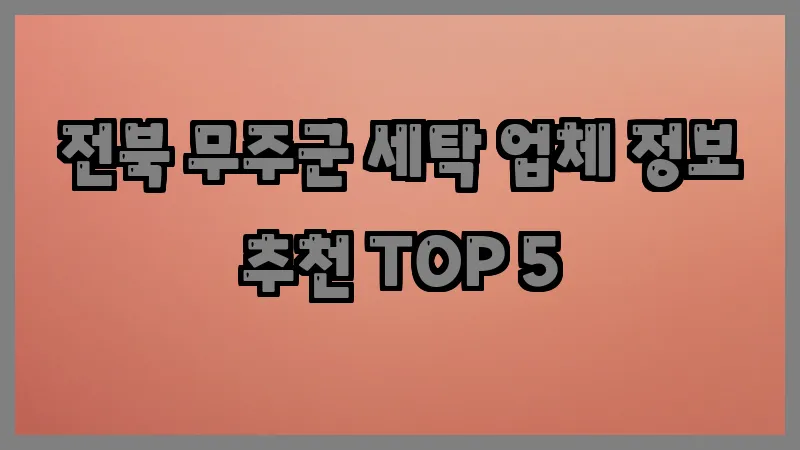전북 무주군 세탁