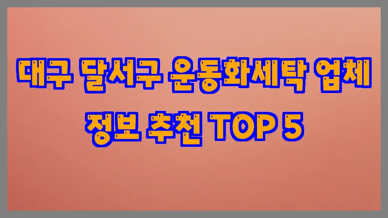 대구 달서구 운동화세탁