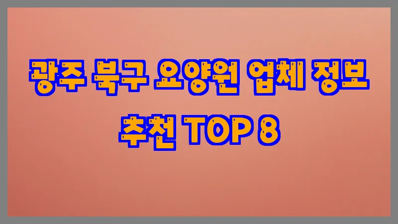 광주 북구 요양원
