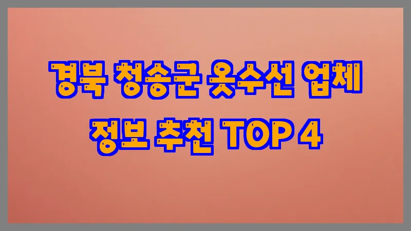 경북 청송군 옷수선