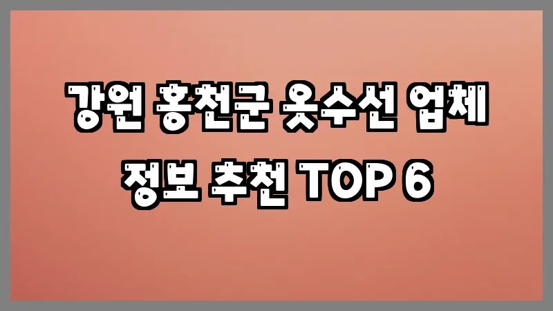 강원 홍천군 옷수선