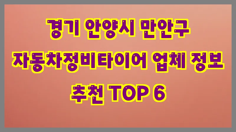 경기 안양시 만안구 자동차정비타이어