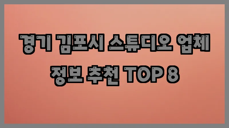 경기 김포시 스튜디오