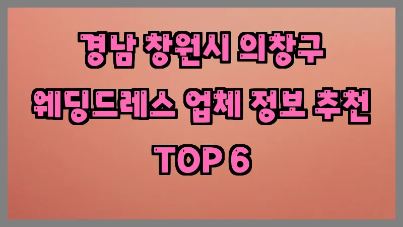 경남 창원시 의창구 웨딩드레스