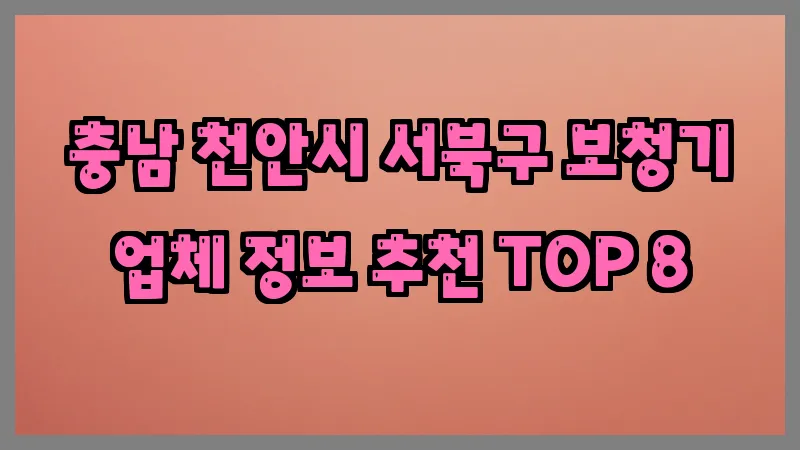 충남 천안시 서북구 보청기 업체 정보 추천 TOP 8