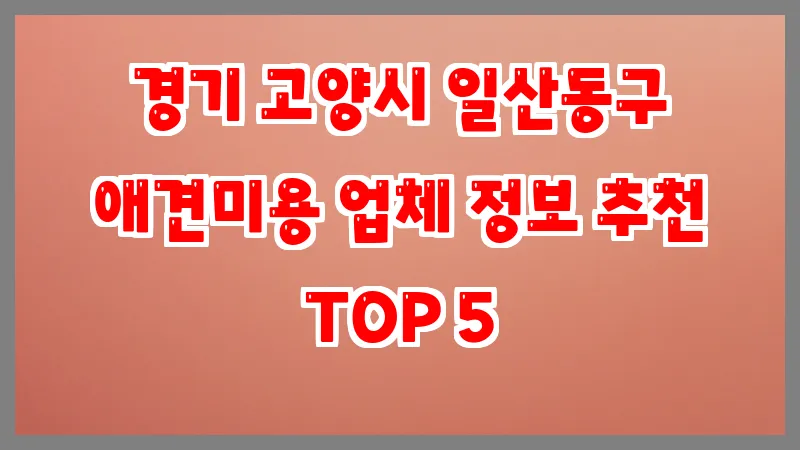 경기 고양시 일산동구 애견미용