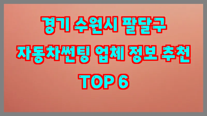 경기 수원시 팔달구 자동차썬팅