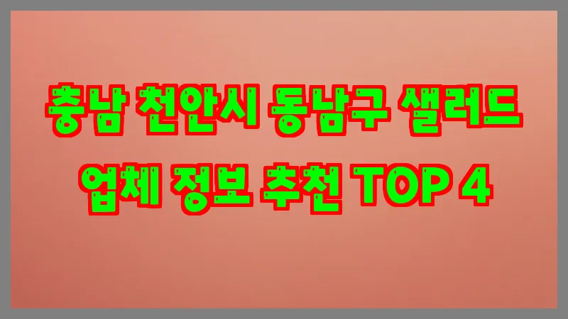 충남 천안시 동남구 샐러드