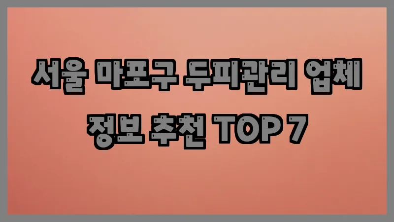 서울 마포구 두피관리