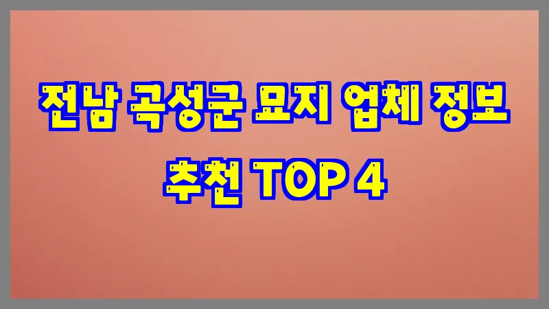 전남 곡성군 묘지
