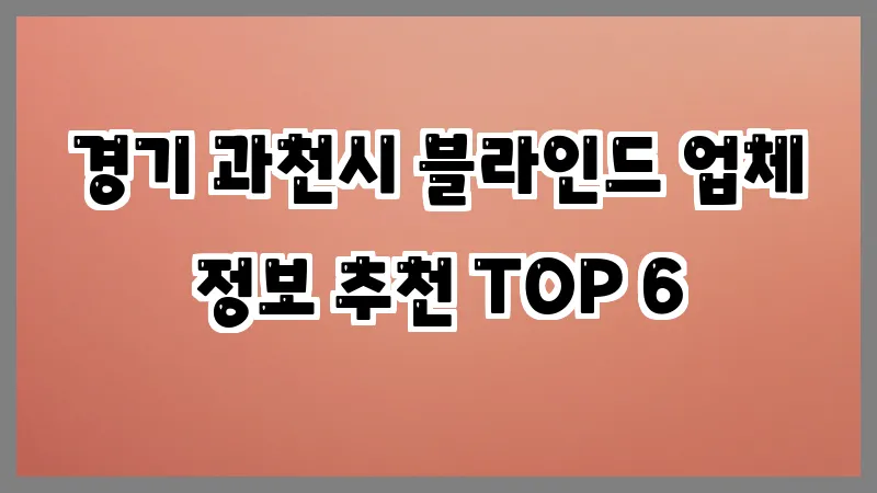 경기 과천시 블라인드