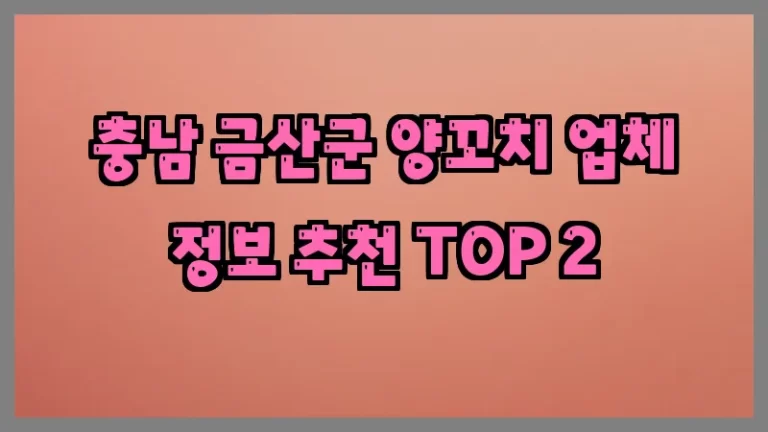 충남 금산군 양꼬치 업체 정보 추천 TOP 2