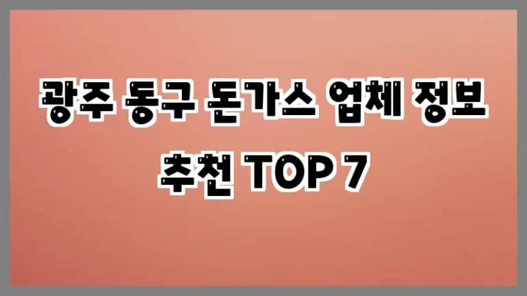 광주 동구 돈가스 업체 정보 추천 TOP 7